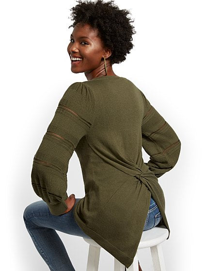 49.95 TWIST BACK PULLOVER