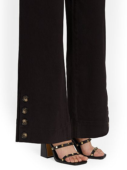 74.95 TWILL BUTN WIDE LEG