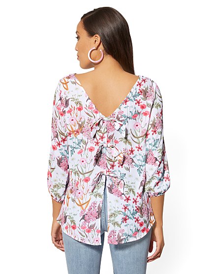 49.95 3 BOW BACK BLOUSE