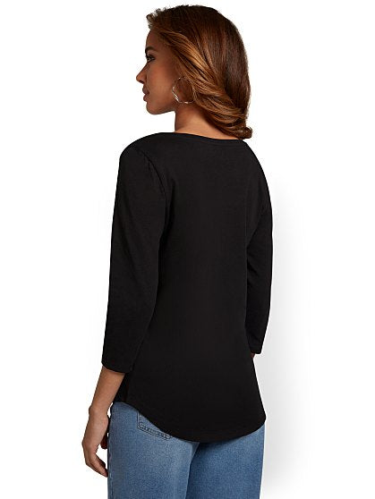 29.95 3/4SLV PERFEC TEE