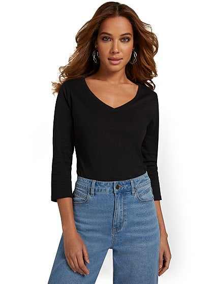 29.95 3/4SLV PERFEC TEE