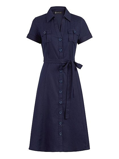 89.95 SAFARI SHIRT DRESS