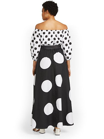 129.95 OTS POLKA DOT MAXI