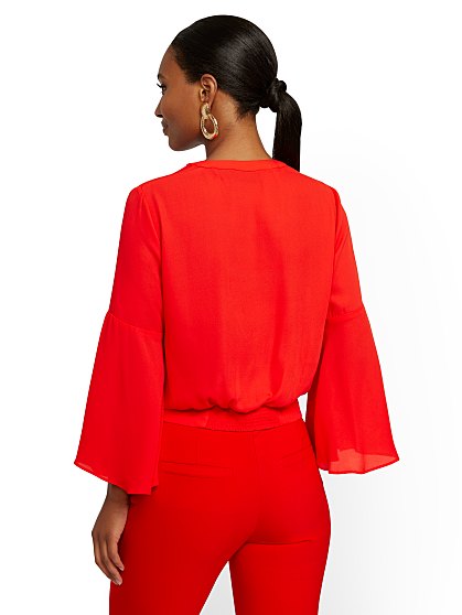 44.95 VOLUME SLV BLOUSE