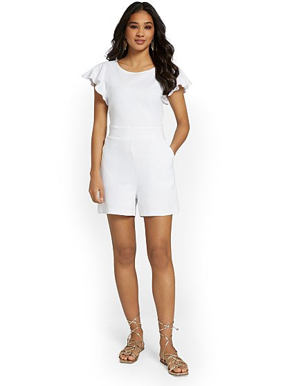 59.95 RUFFLE SLV JUMPSUIT