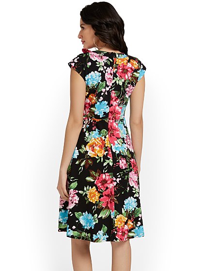 79.95 TIE NECK FLARE FLOR
