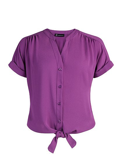 39.95 SS TIE FRONT SHIRT