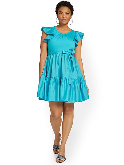 69.95 POPLIN RUFFLE SLV