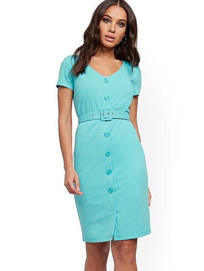 69.95 CAP SLV BELT DRESS