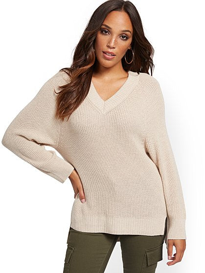 39.95 V-NK SHAKER TUNIC