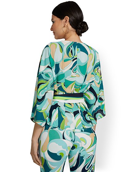 59.95 KMONO SLV PRNT BLOU