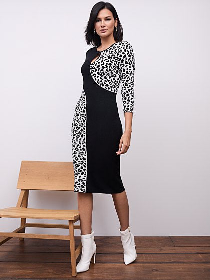 89.95 LEOPARD COLRBLK DRS