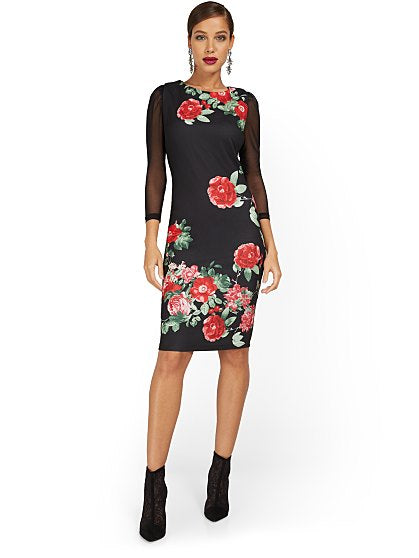 79.95 FLORAL MESH SLV DRS