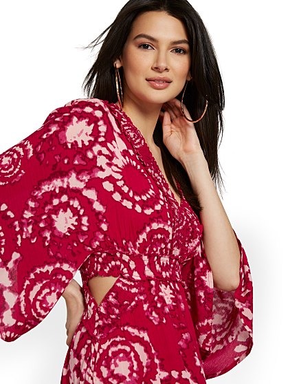 99.95 TIE DYE CUTOUT MAXI