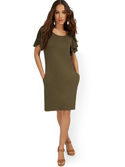 39.95 RUF SLV KNIT DRESS
