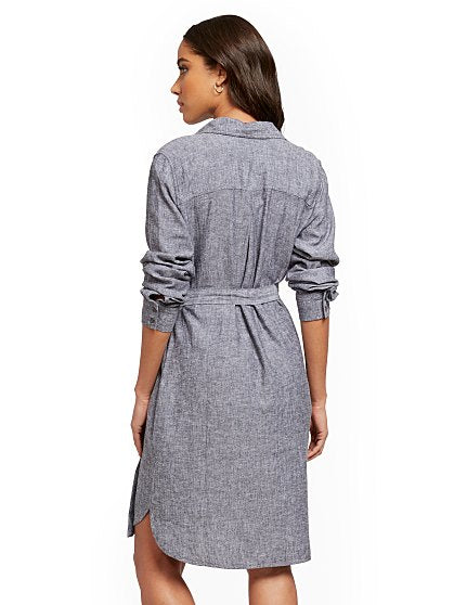 69.95 LINEN SHIRT DRESS