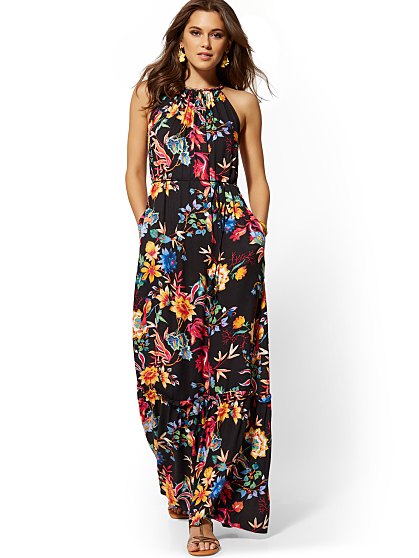 79.95 PRINT HALTER DRESS