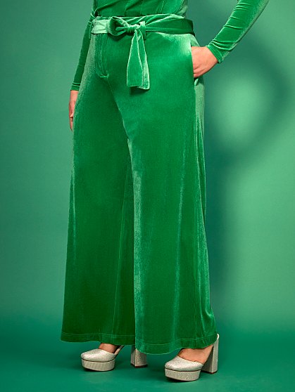 99.95 TIE WAIST VELV WIDE