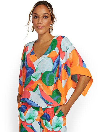 64.95 MULT KIMONO W BORDR