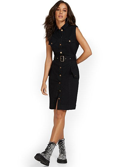 89.95 S/L DENIM DRESS
