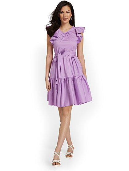 69.95 POPLIN RUFFLE SLV