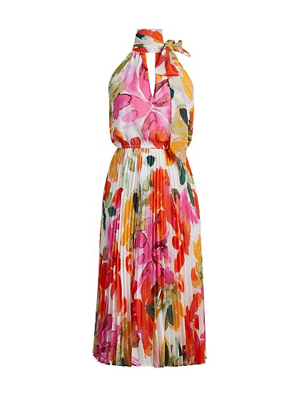 99.95 PLEATED HALTER DRS