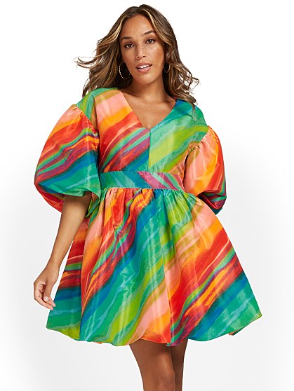 89.95 V NCK BUBBLE DRESS