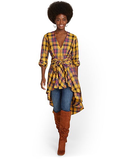 59.95 RUFFLE TIE FRONT