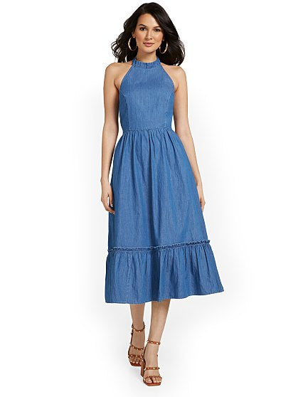 99.95 HALTER CHAMBRAY