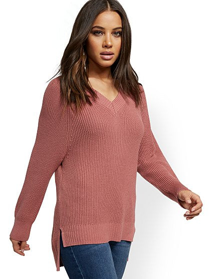 39.95 V-NK SHAKER TUNIC
