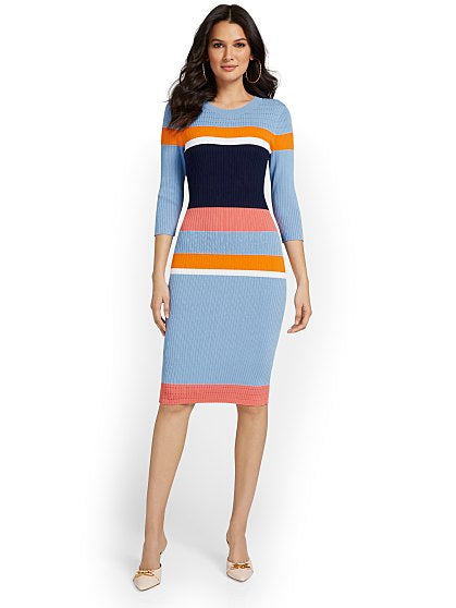 99.95 STRIPE SWT DRESS