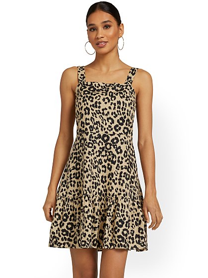 59.95 LINEN FLARE DRESS