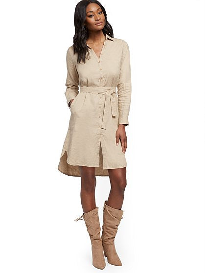 69.95 LINEN SHIRT DRESS