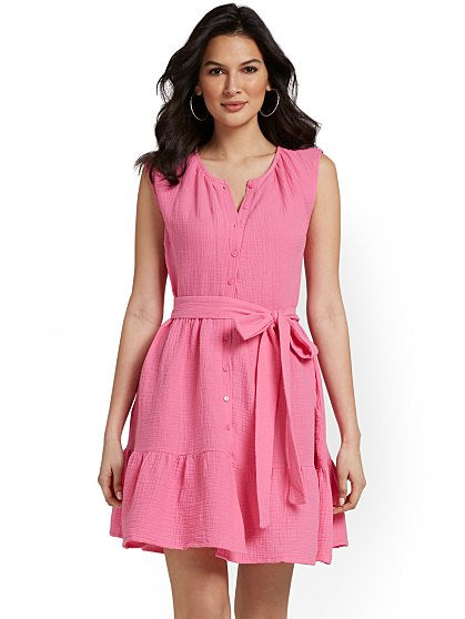 59.95 GAUZE SHIRTDRESS