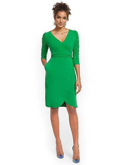 59.95 MJ WRAP DRESS SOLID
