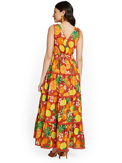 89.95 FRUIT PRINTED MAXI