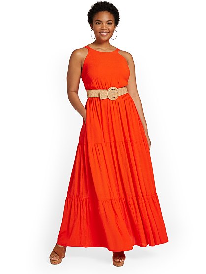 99.95 HALTER BELTED MAXI