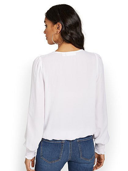 44.95 KI SMOCKED BANDED