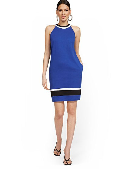 36.95 CLRBLK HALTER SHIFT