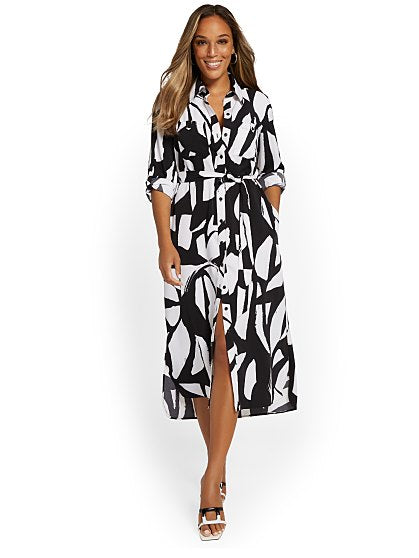 89.95 B W PRINTD SHIRTDRS
