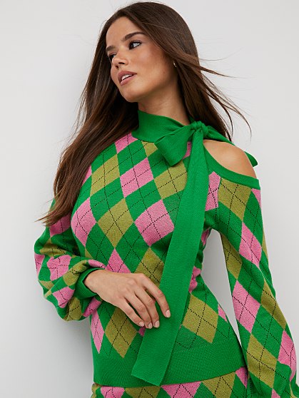 59.95 BOW ARGYLE PO SWEAT
