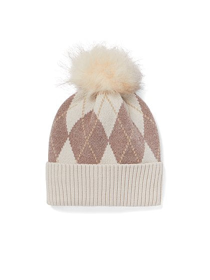 24.95 ARGLYE BEANIE W/POM