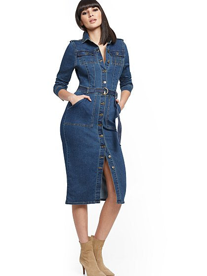 89.95 UTILITY SHIRT DRESS