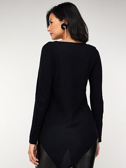 49.95 STRIPE ASYM TUNIC