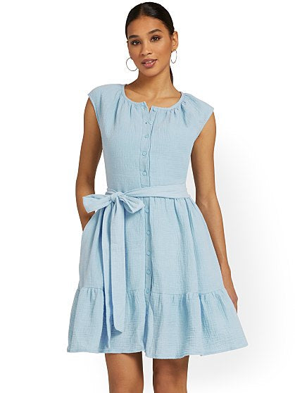 59.95 GAUZE SHIRTDRESS