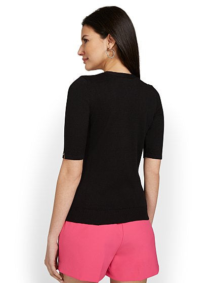 39.95 ELBOW SLV VNECK