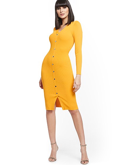 89.95 RIBBED SWT DRESS