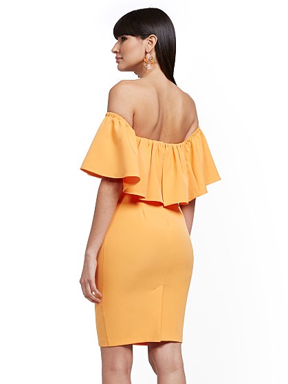 69.95 FLOUNCE SHEATH DRES
