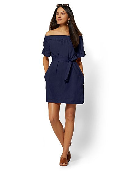 54.95 OFF SHLDR LN DRESS