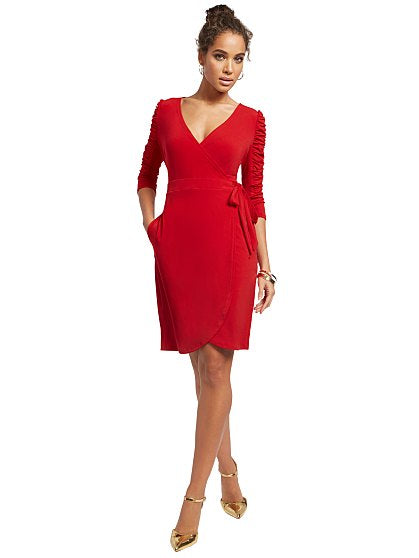 59.95 MJ WRAP DRESS SOLID